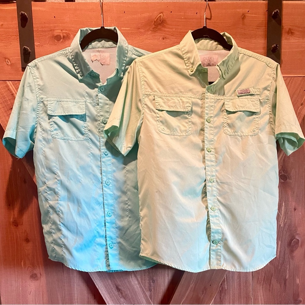 Ocean Coast Fishing Shirts for boys (set of 2), size L (14-16)